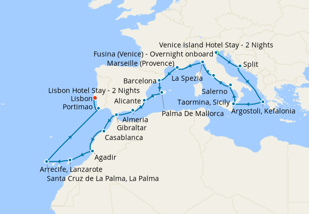 Cruise Itinerary Map