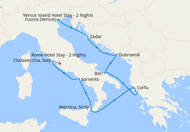 Cruise Itinerary Map