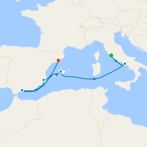 Western Mediterranean from Rome to Barcelona