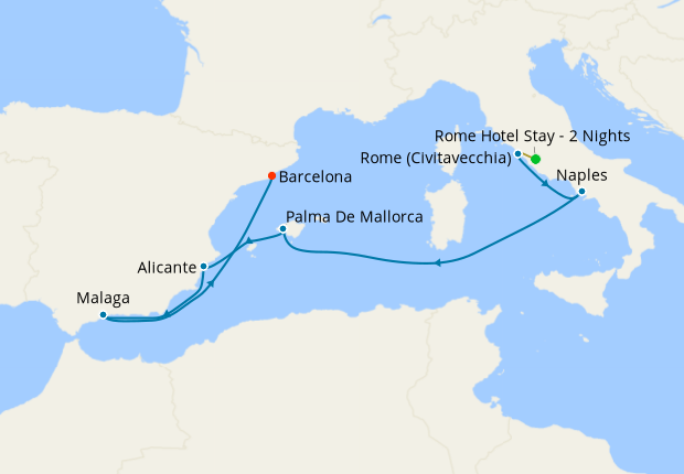 Cruise Itinerary Map