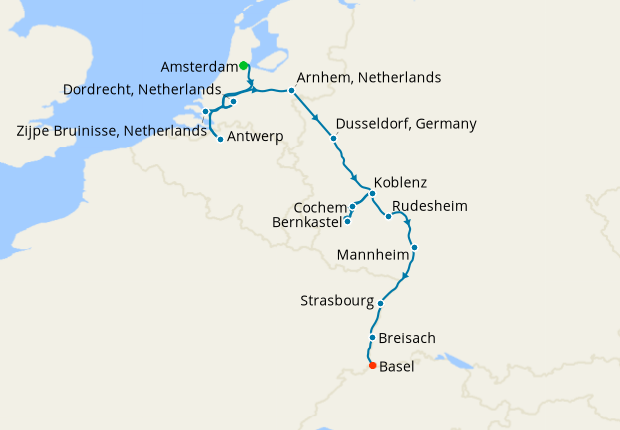 Cruise Itinerary Map