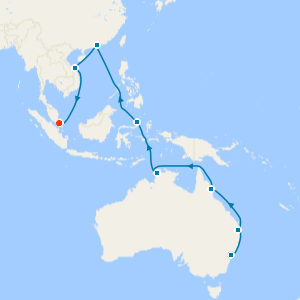 Australia, Indonesia & Asia with Sydney & Sentosa Island Stays