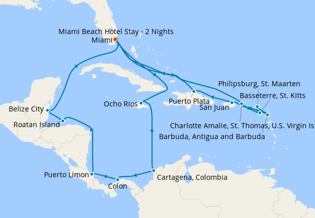 Cruise Itinerary Map
