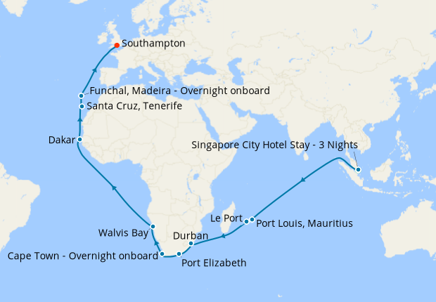 Cruise Itinerary Map