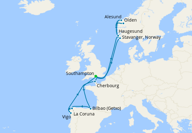 Cruise Itinerary Map