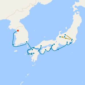 5 Nt Temples, Castles, Moss Phlox Festival & Thatched Roof Village Tour & Voyage fr. Tokyo to Seoul