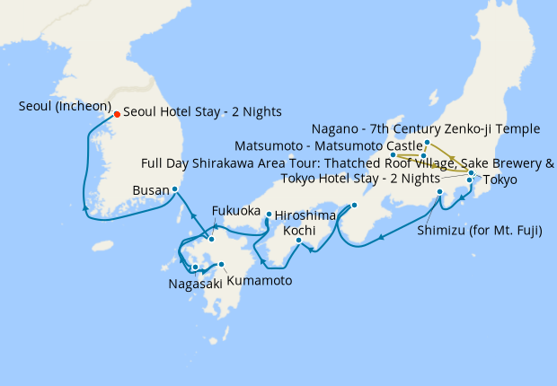 Cruise Itinerary Map
