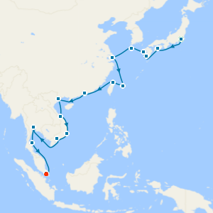 Grand Nagasaki, Shanghai, Vietnam & Thailand with Tokyo & Sentosa Island Stays