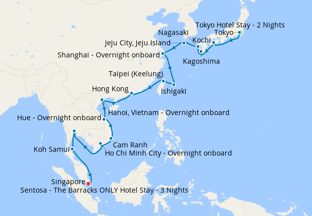 Cruise Itinerary Map