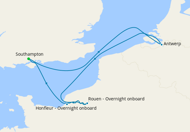 Cruise Itinerary Map