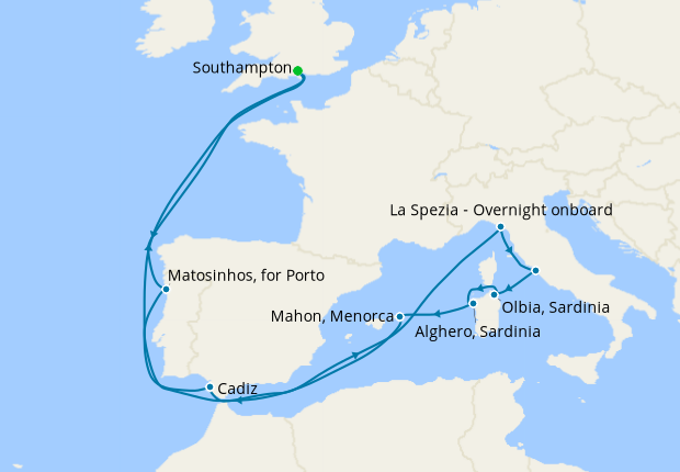 Cruise Itinerary Map