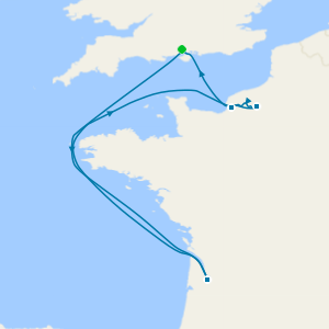 France with Bordeaux & the River Seine from Southampton