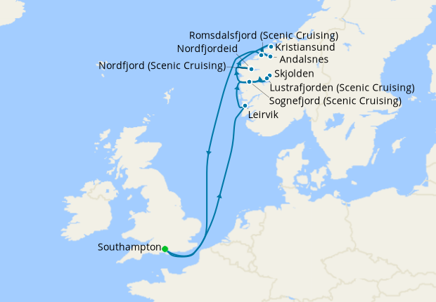 Cruise Itinerary Map