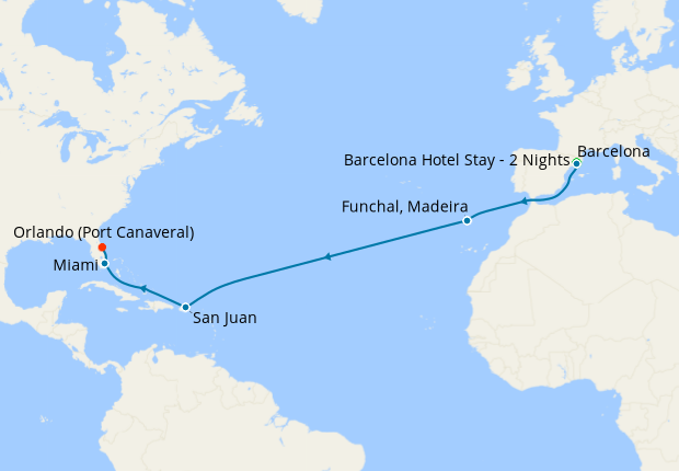 Cruise Itinerary Map