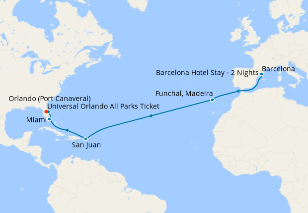 Cruise Itinerary Map