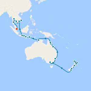 Grand New Zealand to Asia Medley with Auckland & Sentosa Island Stays