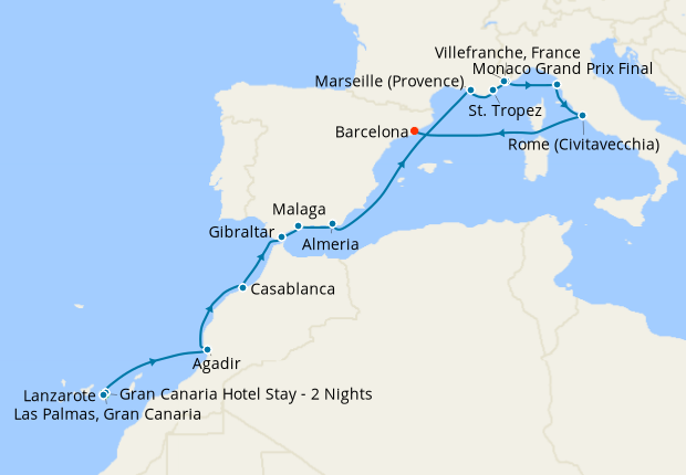 Cruise Itinerary Map