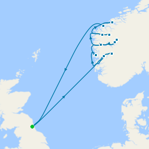 Scenic Fjords of Norway from Newcastle