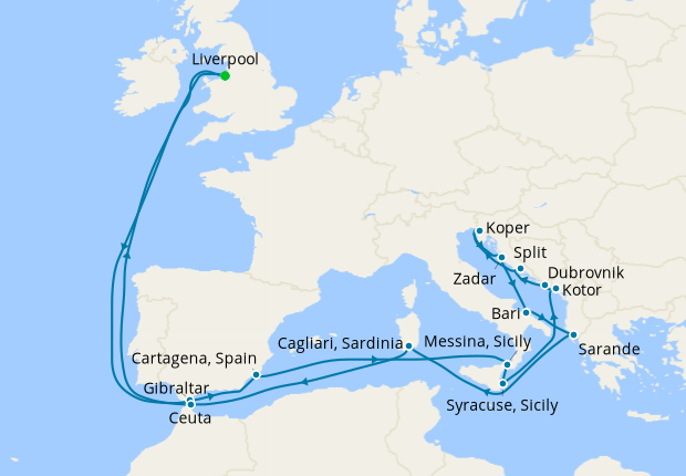 Cruise Itinerary Map