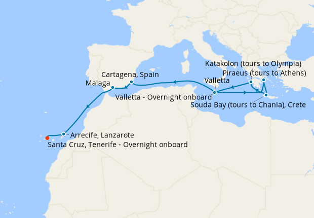 Cruise Itinerary Map