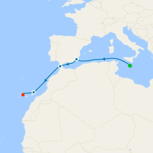 Spain & Morocco from Valletta