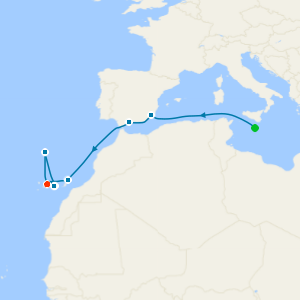 Spain, Portugal & Canary Islands from Malta