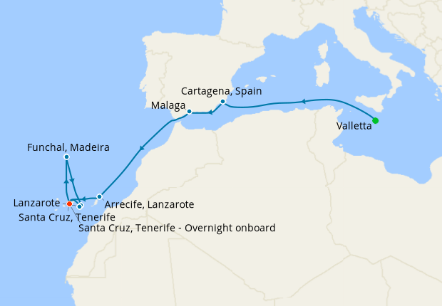 Cruise Itinerary Map