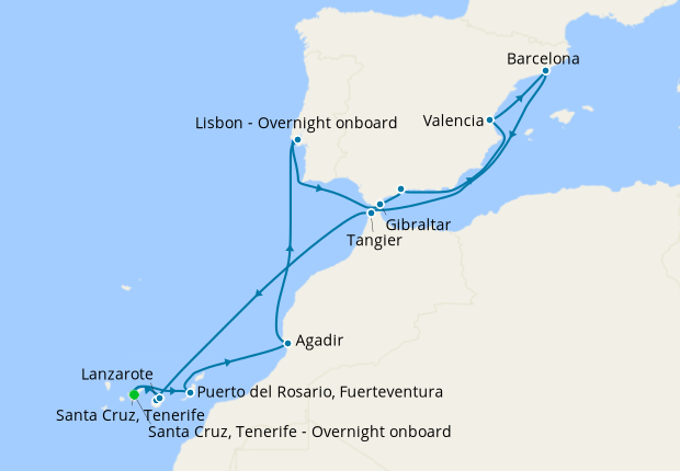 Cruise Itinerary Map