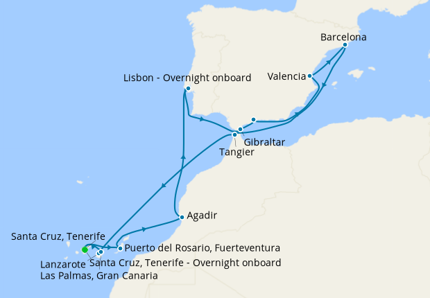 Cruise Itinerary Map