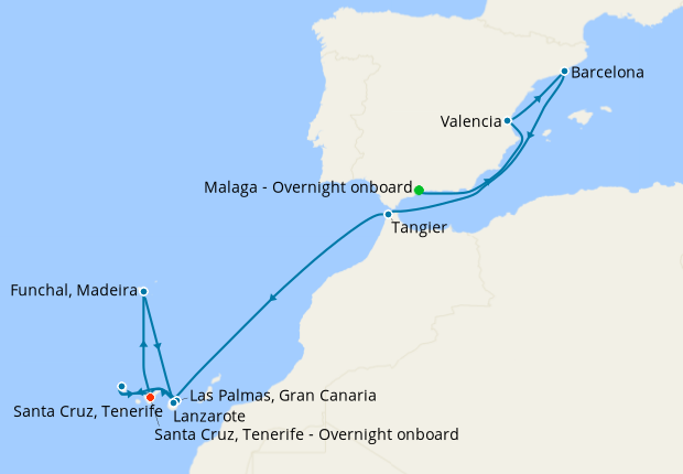 Cruise Itinerary Map