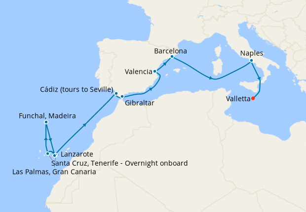 Cruise Itinerary Map