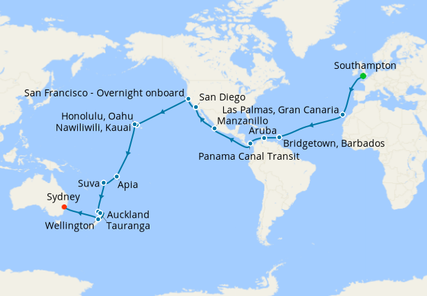 Cruise Itinerary Map