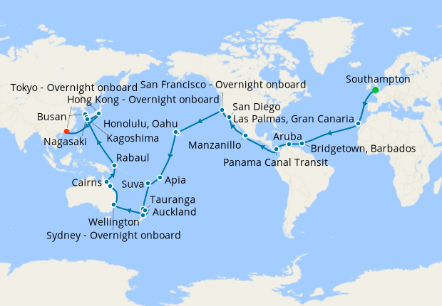 Cruise Itinerary Map