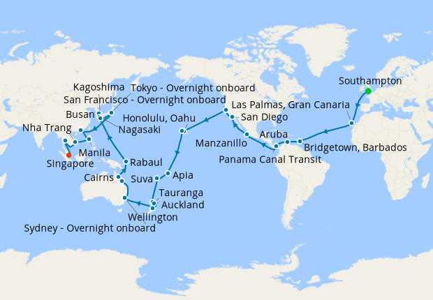 Cruise Itinerary Map
