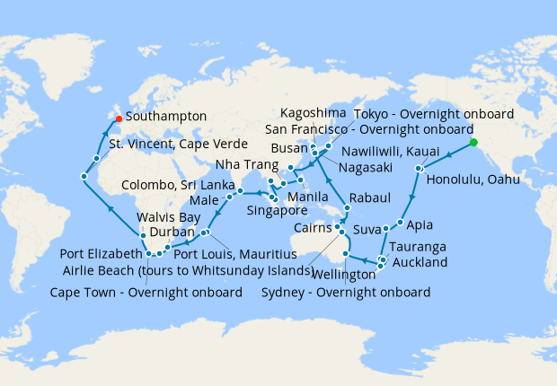 Cruise Itinerary Map