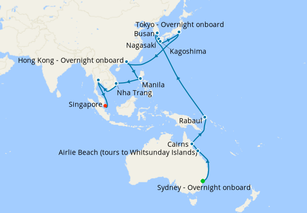 Cruise Itinerary Map