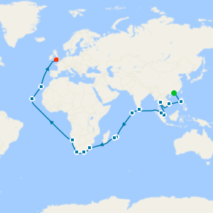 Hong Kong to Southampton