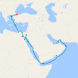 Arabian Nights from Dubai to Istanbul with Stays