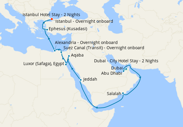 Cruise Itinerary Map