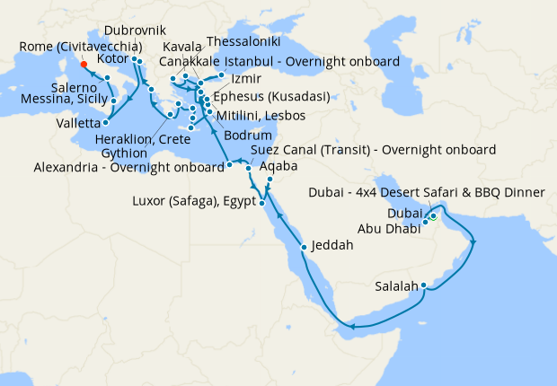 Cruise Itinerary Map