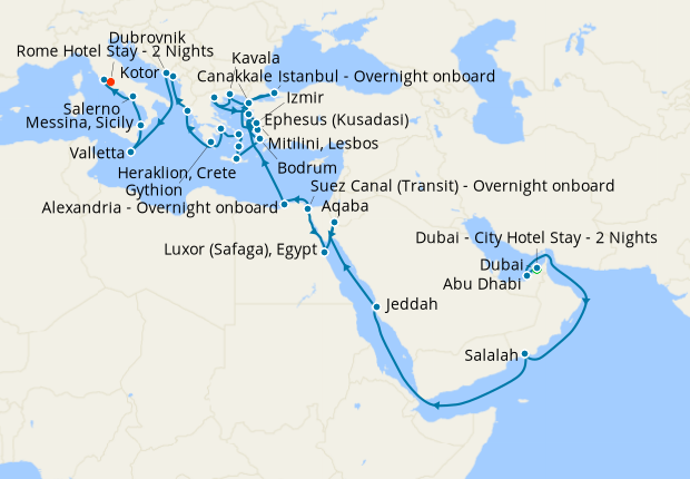 Cruise Itinerary Map