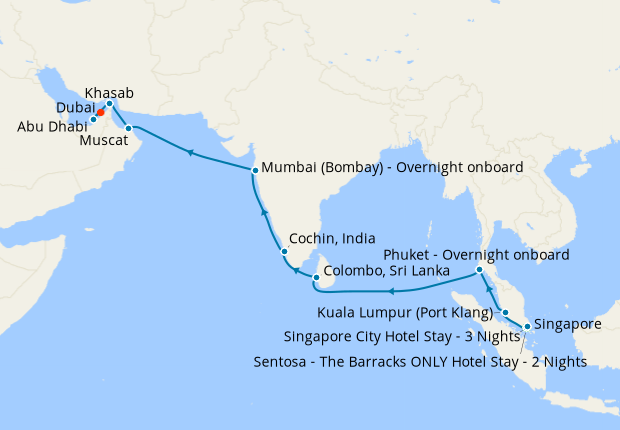 Cruise Itinerary Map