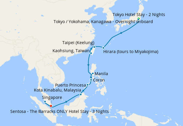 Cruise Itinerary Map