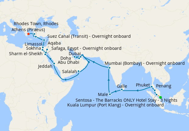 Cruise Itinerary Map