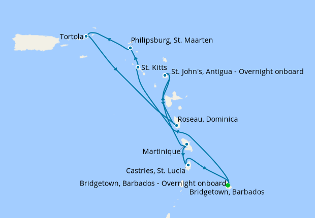 Cruise Itinerary Map