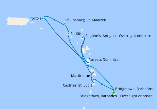 Cruise Itinerary Map