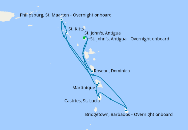 Cruise Itinerary Map