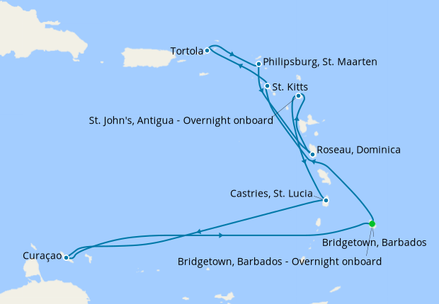 Cruise Itinerary Map