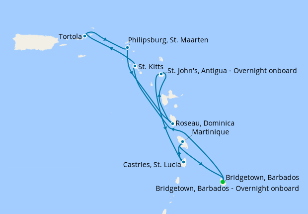 Cruise Itinerary Map
