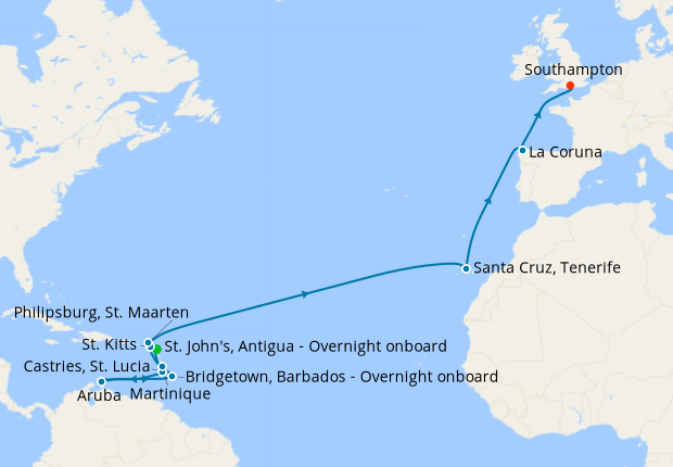 Cruise Itinerary Map